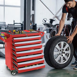 Rolling Tool Chest, Metal Tool Box with 5 Drawers, Lockable Garage Storage Cabinets Sliding Tool Drawer Cart on Wheels Toolbox Organization Workbench for Workshop Warehouse Repair Shop